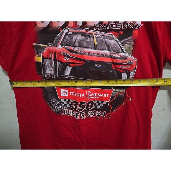 Sonoma Raceway auto racing t-shirt Red Toyota 350 June 9, 2024 - Picture 6 of 7